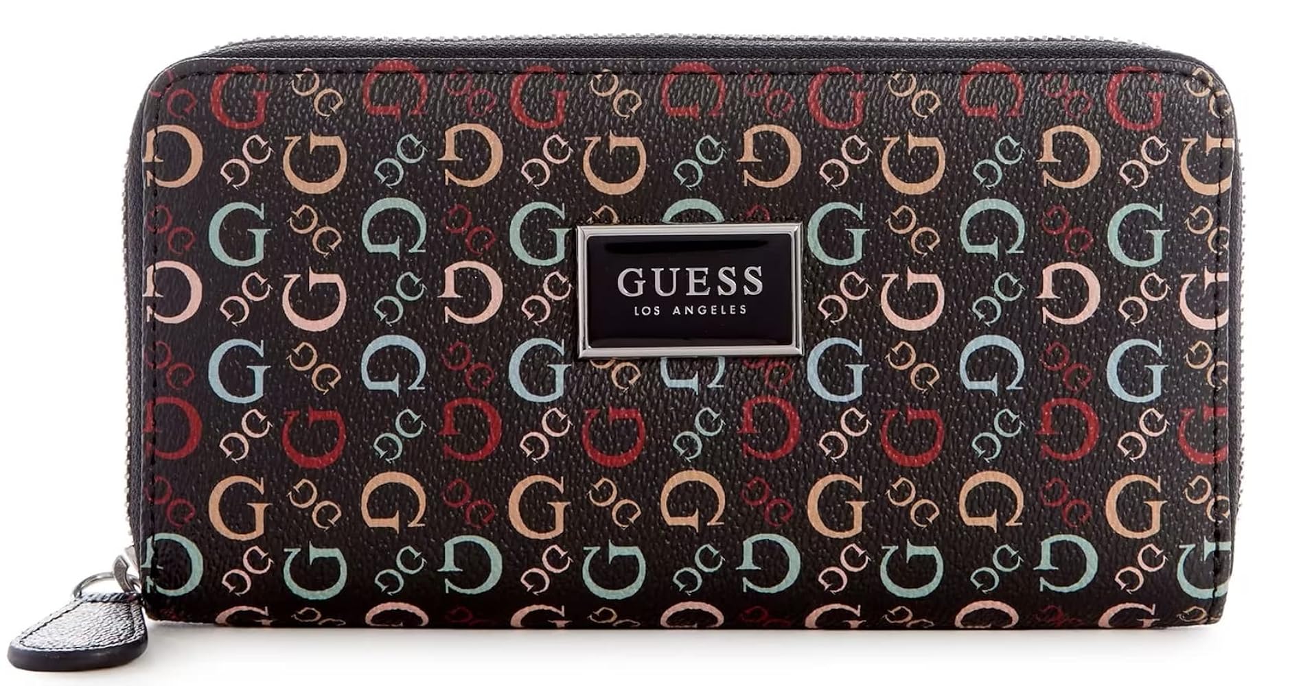 GUESS Factory Abree Logo Floral Saffiano Medium Zip-Around